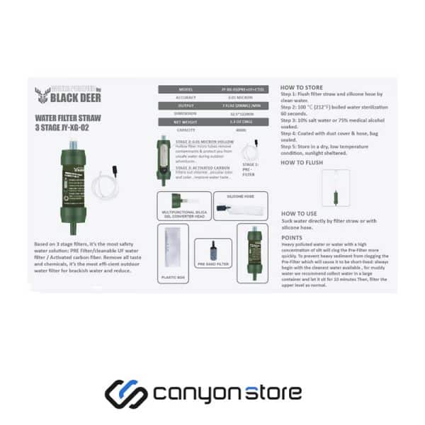 فیلتر تصفیه آب 3 مرحله بلک دیر مدل JY-XG-02-کنیون استور