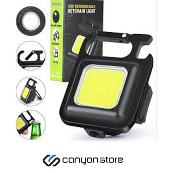 چراغ شارژی کارابین دار Keychain Light مدل KO-1752-کنیون استور