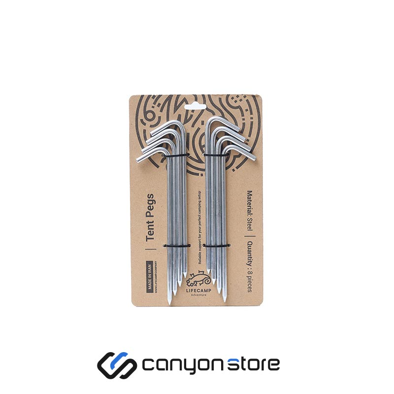میخ چادر فولادی 8 تایی لایف کمپ کد 45850-کنیون استور.jpg